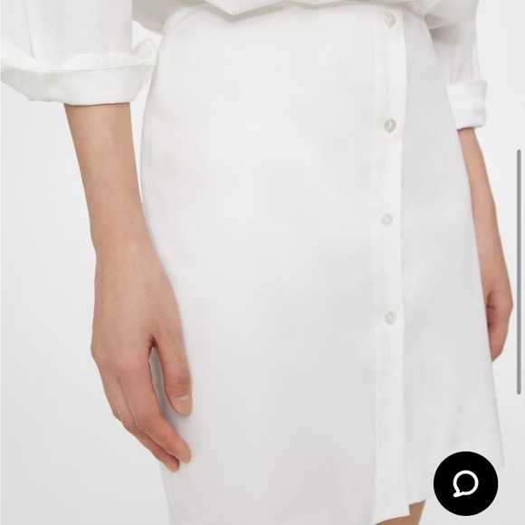 Theory Fitted White Shirt Cotton Dress Size 0 - Picture 4 of 10